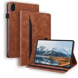 Elegant Wallet Stand Case for 11-inch Tablets - Fashionable Protective Cover (Brown-business)