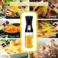 Bouteille de pulvérisation d'huile transparente noire, 1 pièce, pour la cuisine, pulvérisateur d'huile d'olive pour Camping barbecue cuisson vinaigre Sauce soja 4
