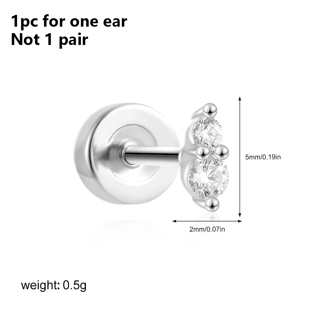 1PC Edelstahl Stern Mond Sonne Stud Ohrringe Für Frauen Einfache Täglichen Tragen Knorpel Piercing Ohrring Punk Unisex Rock schmuck – Detail 9