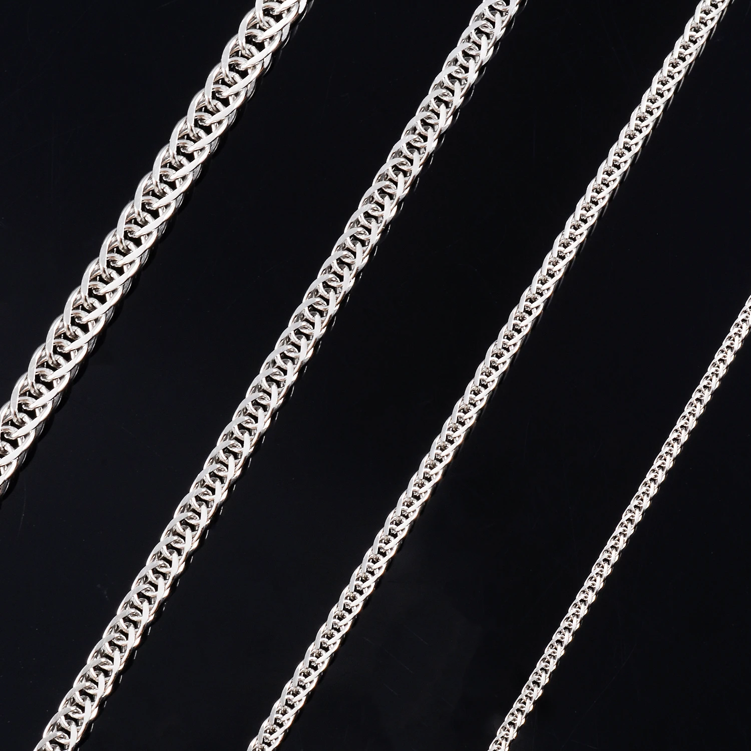 Catena cubana in acciaio inossidabile - Collana a maglie cubane in argento da uomo