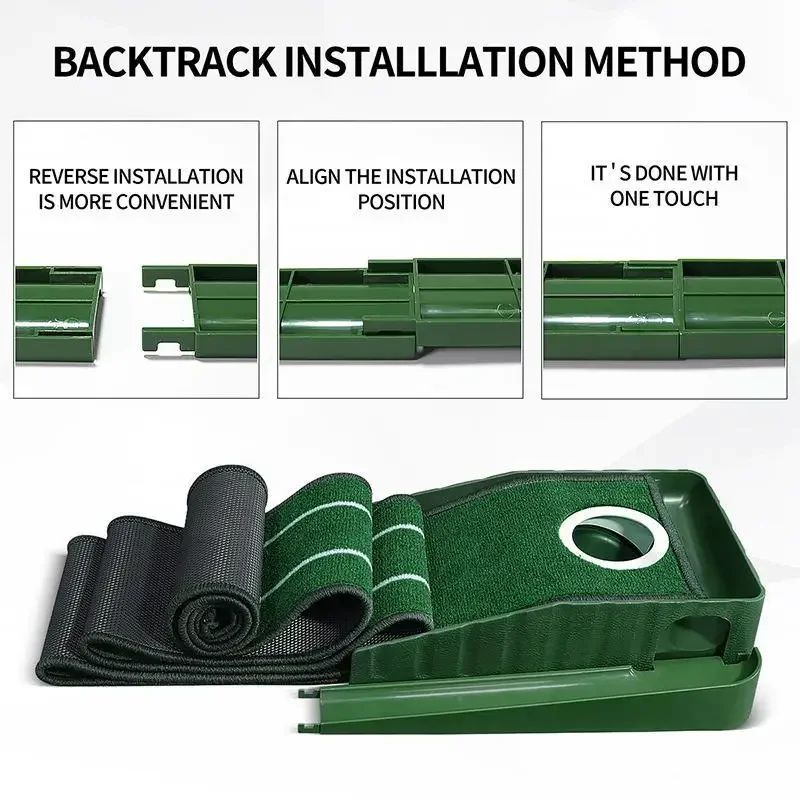 Mini Golf Green Putter Mat Portable Indoor and Outdoor Golf Practitioner PM015 4