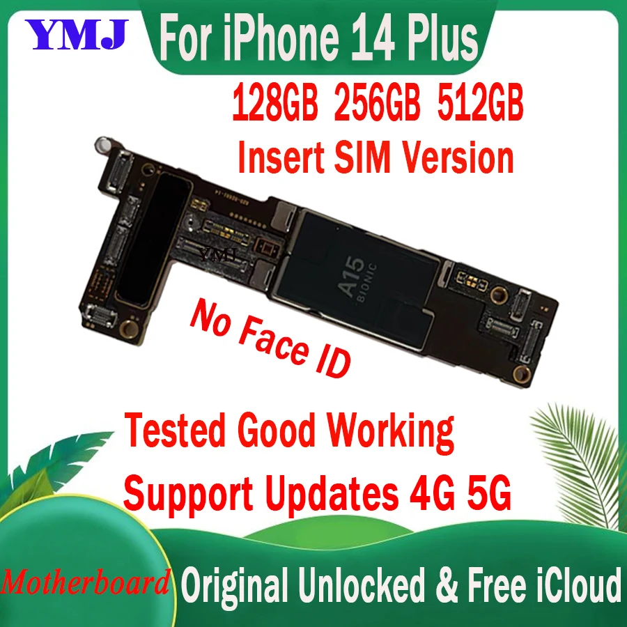 

Протестировано, хорошо работает с материнской платой iPhone 14 Plus с/без идентификатора лица, поддержка обновления, оригинальная разблокированная логическая плата версии 4G