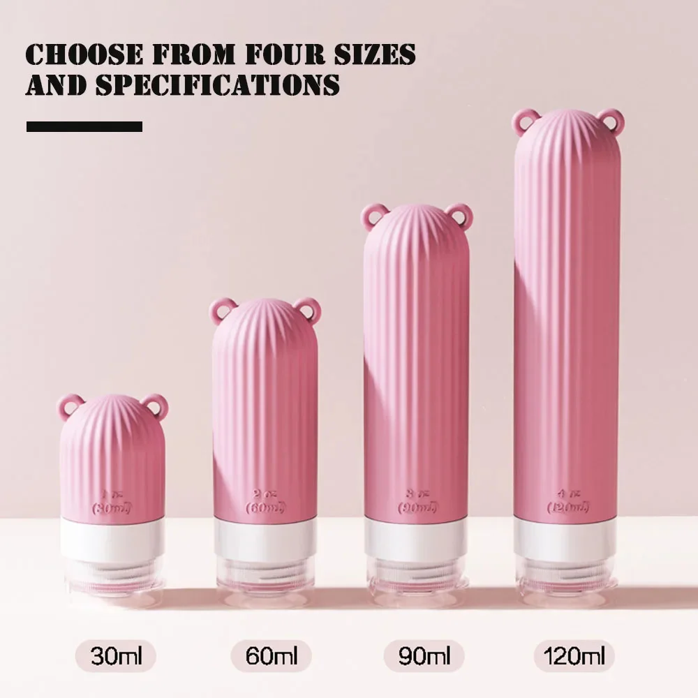 Travel Essentials Refill Bottle Set Soft Silicone Empty Containers for Cosmetics Reusable Dispensing Bottle Shampoo Garraf dispensing bottle cover 6pcs extremely thin soft strong stretch shampoo bottles cover outdoor use
