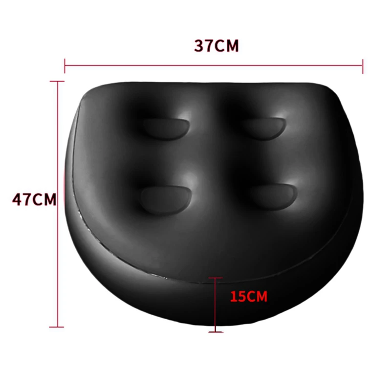 PVC Spa Booster Seat Soft Water Air Inflatable Hot Tub Cushion Pad Black PVC Spa Booster Seat Soft Water/Air Inflatable Hot Tub 6