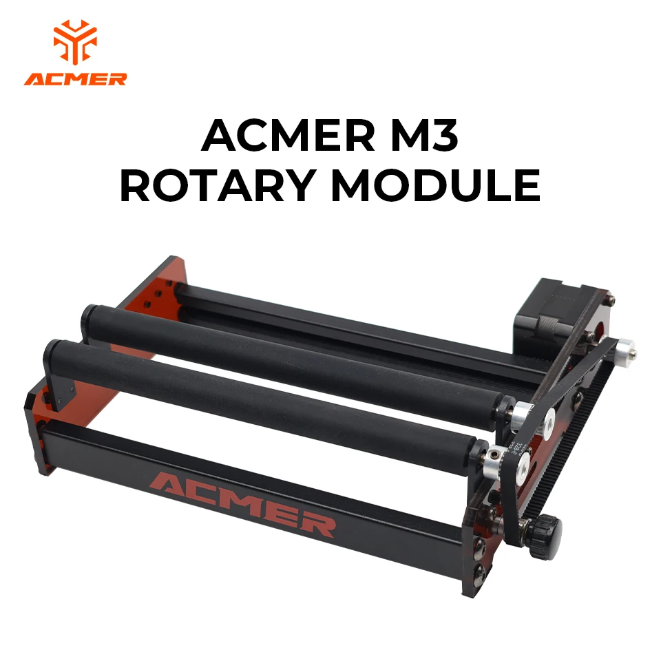 ACMER M3 Universal Laser Engraver Y-Axis Rotary Shaft Rotary Roller 360 Degree Rotating For Laser Engraving Cylindrical Objects laser engraving machine