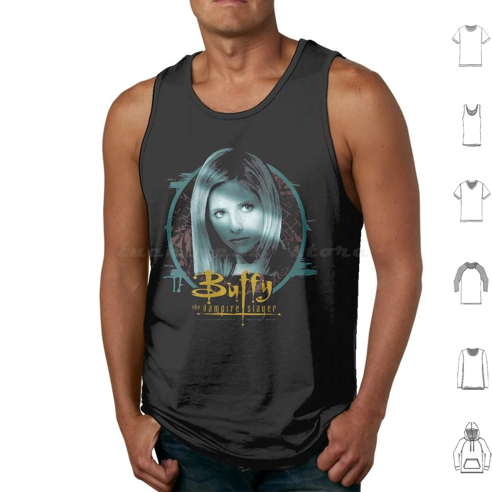 

Womens Buffy The Vampire Buffy Circle Portrait Tank Tops Vest Sleeveless Buffy The Vampire The Bronze Bronze Buffy Vampire