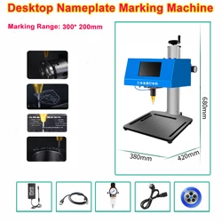 LYDesktop Nameplate Marking Engraving Machine Hand-held Pneumatic Electric Cylinder Number Frame Metal Signage Plotter 300x200m