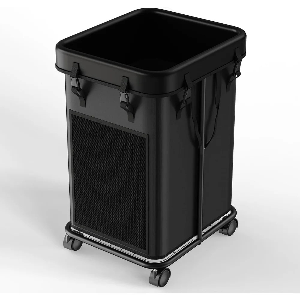

150L Large Laundry Hampers, Oxford Fabric Laundry Hampers Clothes Hampers, Metal Frame and Removable Bag Design with Wheels