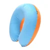 Car Air Flight Office Inflatable Neck Pillow U-shaped Travel Pillow Short Plush Cover PVC Support Headrest Soft Nursing Cushion 5