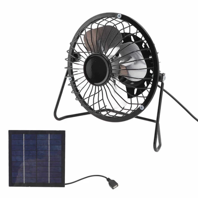 太陽光発電パネル付きミニUSBソーラーファン,2.5W,屋内用パネル