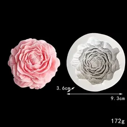 Peony Flower Silicone Mold for DIY Soap, Candle, and Aromatherapy Crafting - Elegant Home and Wedding Decoration Gift (Large peony)