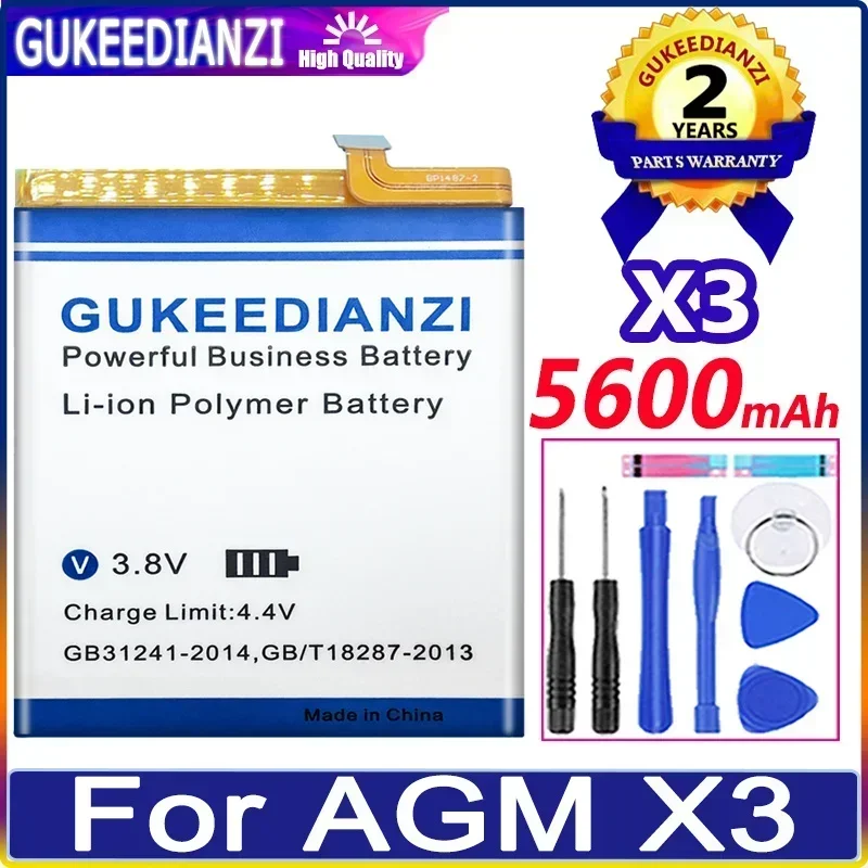 

Аккумуляторы с большой емкостью 5600 мАч для мобильных телефонов AGM X3 X 3, смартфонов, портативная батарея