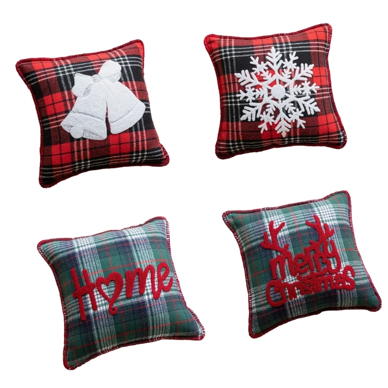 

Christmas Pillow Cover EmbroideryThrow Pillows Case Cushion Covers Y9RE