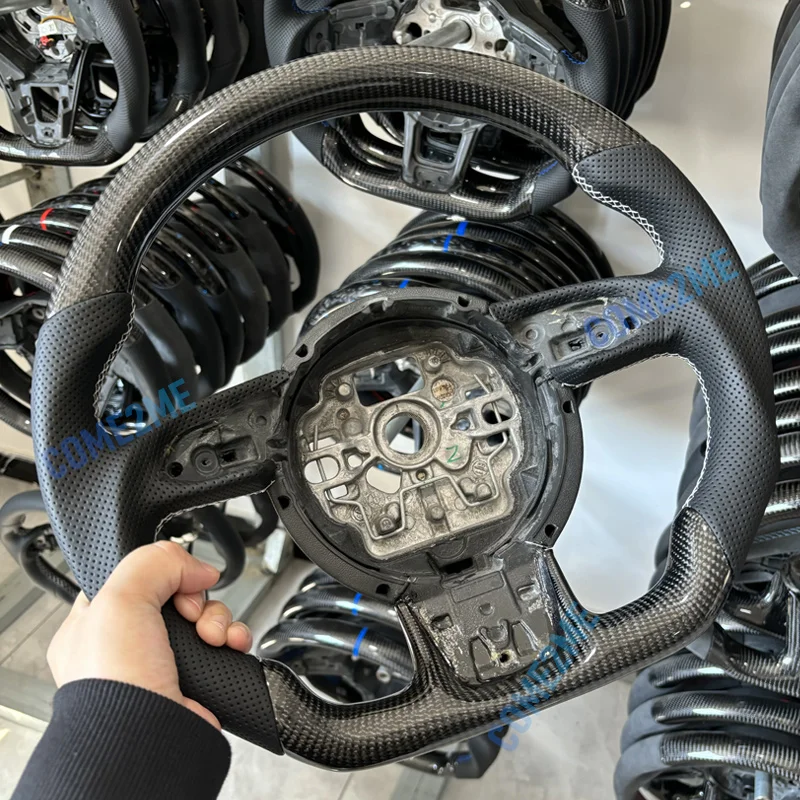 Black Leather Real Carbon Fibre Steering Wheel for Audi A7 2012 2013 2014 2015