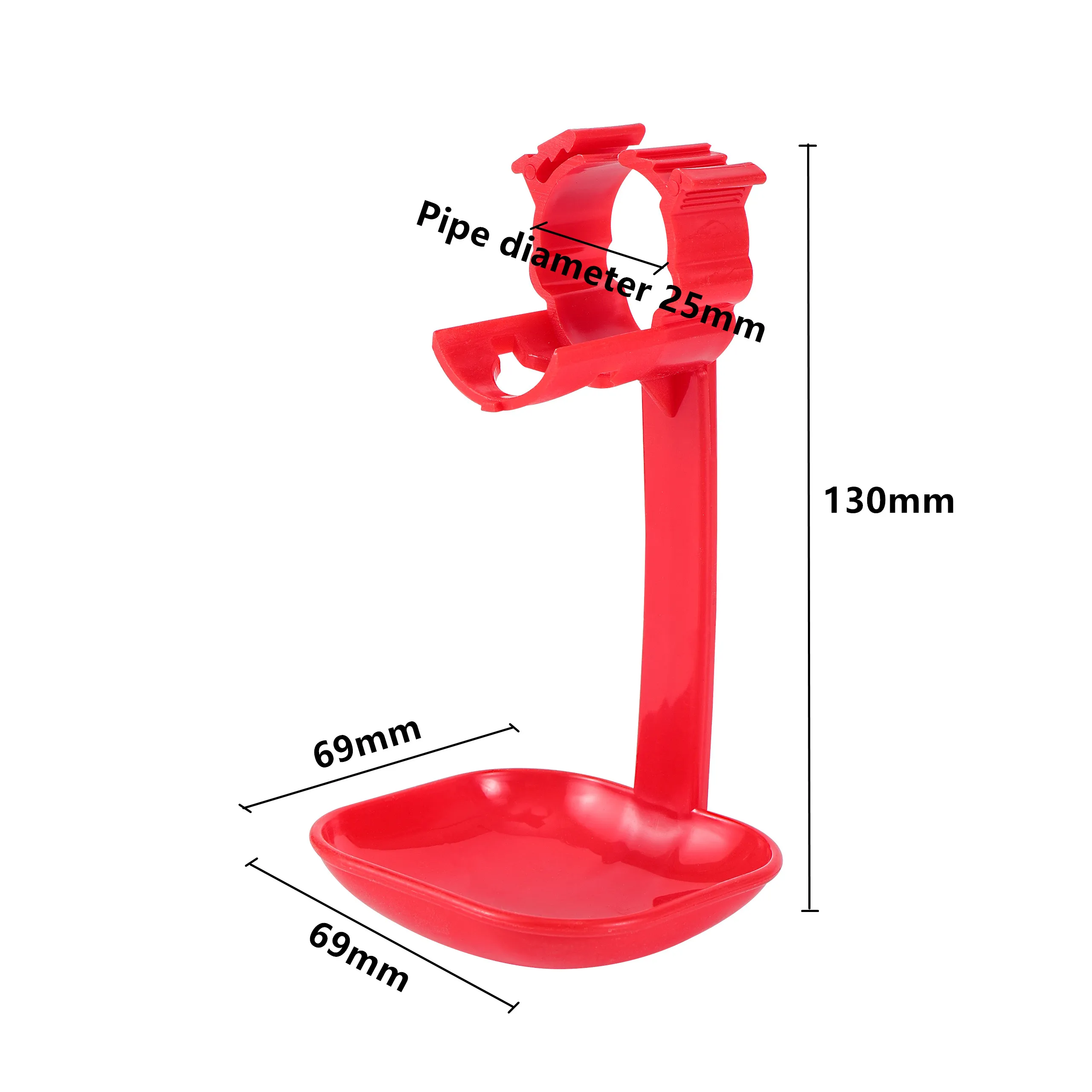 20Pcs Poultry Feeding Supplies Chicken Hanging Cup Drinking Fountains Bird Water Bowl Nipple Red Chicken Drinking Tool