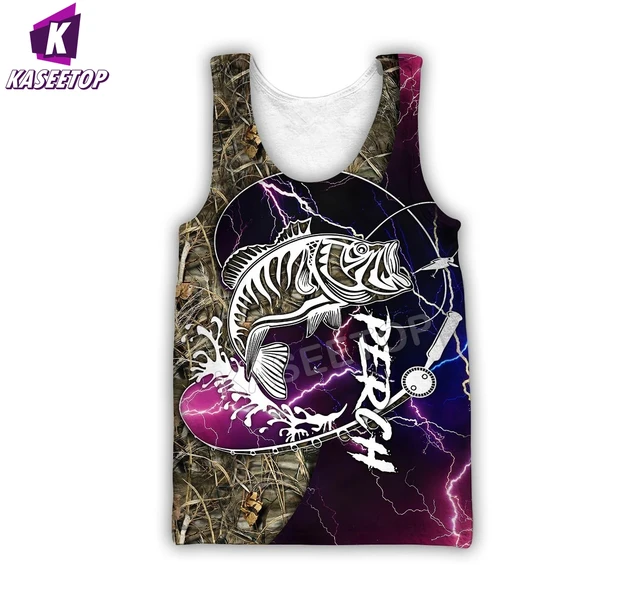 Men Tank Tops Perch Fishing Hunting Camo 3D Pattern Summer Vest Hip-Hop  Streetwear Casual Fitness Sleeveless Pullover Tank Tops - AliExpress