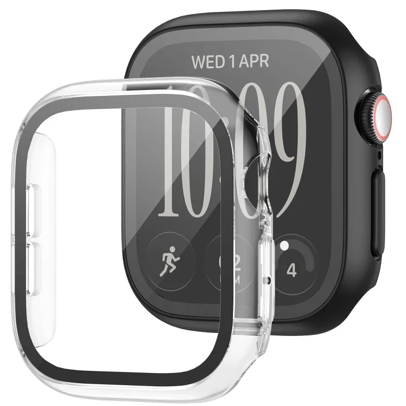 Premium Glass Screen Protector and Case Set for Apple Watch - 2 Pieces