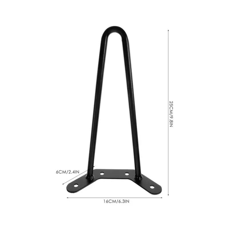 Description Picture 3 of item4/2 pcs Hairpin Leg Coffee Table Leg 250mm Iron Desk Leg End Coffee Table Leg