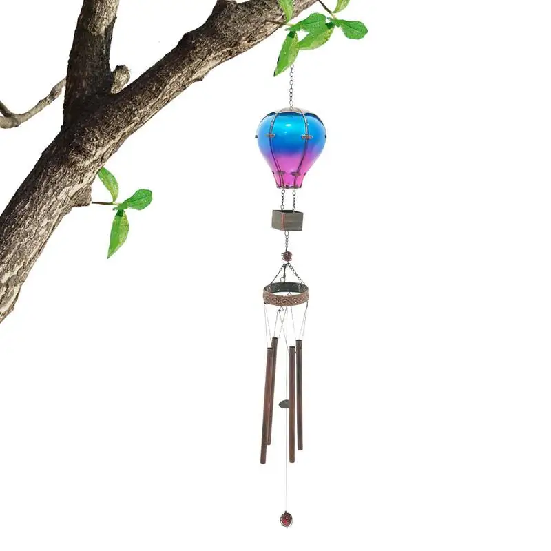 

Solar Power Hot Air Balloon Lantern Garden Solar Light With Wind Chimes Landscape Path Light Pathway Light Outdoor Solar Lantern