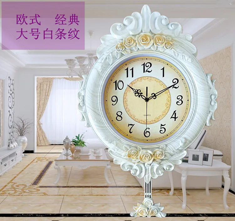 Vintage Silent Swing Large Wall Clock Color:Style 10 62X38CM;Sheet Size:Other