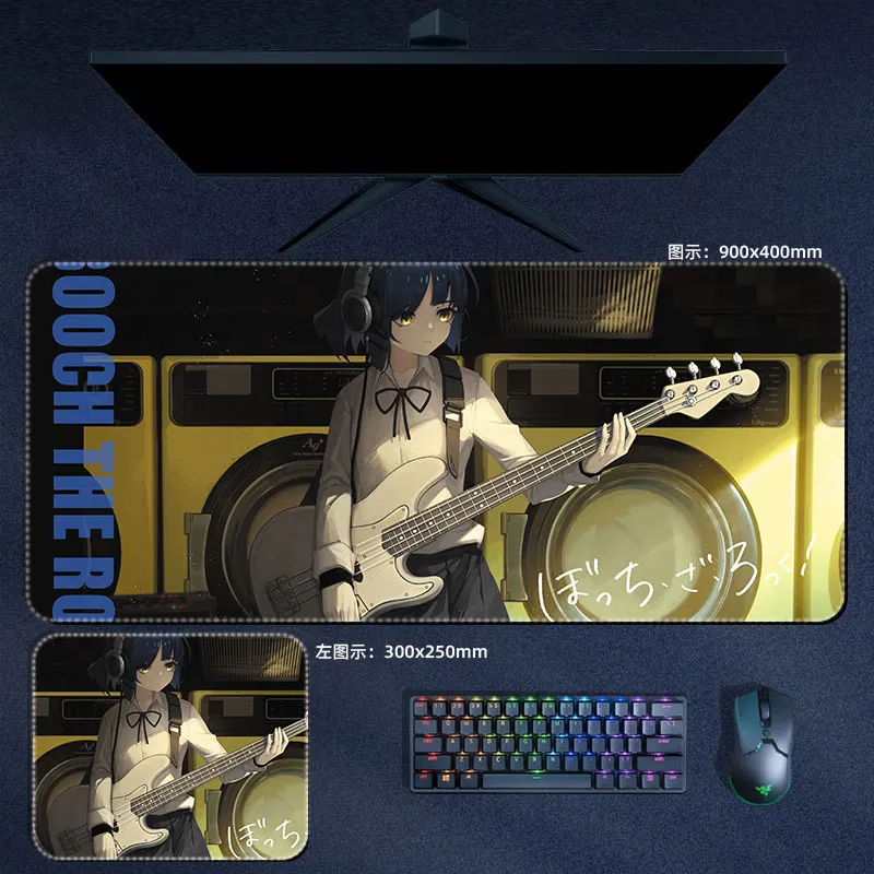 Anime Bocchi a Rocha Gotou Ryou Mouse Pad Nijika Kuyo Hitori Computador Laptop Gamer Jogos Acessórios Desk Mat - Imagem 2