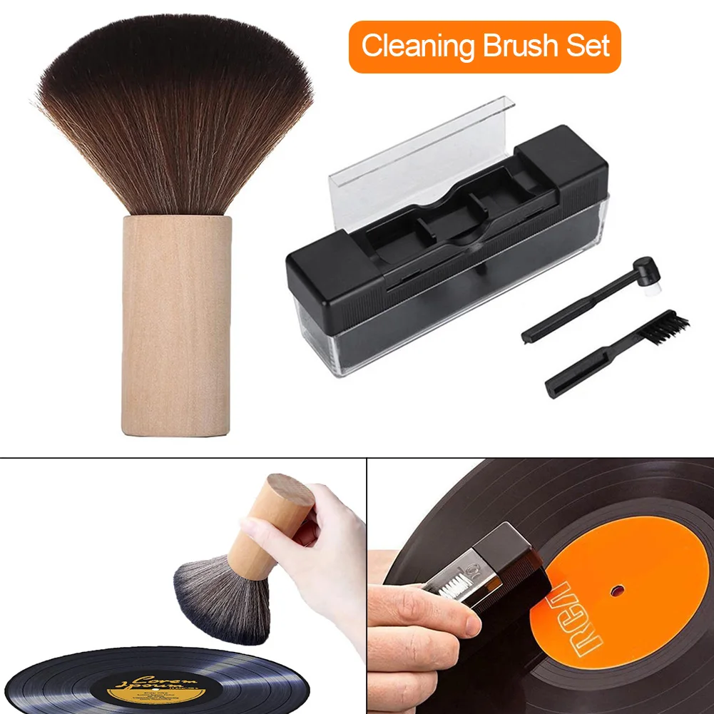 Vinyl Record Cleaner Brush Vinyl Record Cleaner Kit Multifunctional Vinyl Record Dust Remover Brush Records Cleaning Tool Turntable Player Accessory