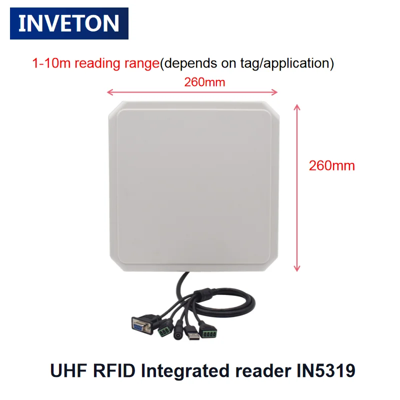 310m TCP IP UHF RFID Reader Long Range USB RS232 WG26 RELAY Free SDK for Parking Access Control