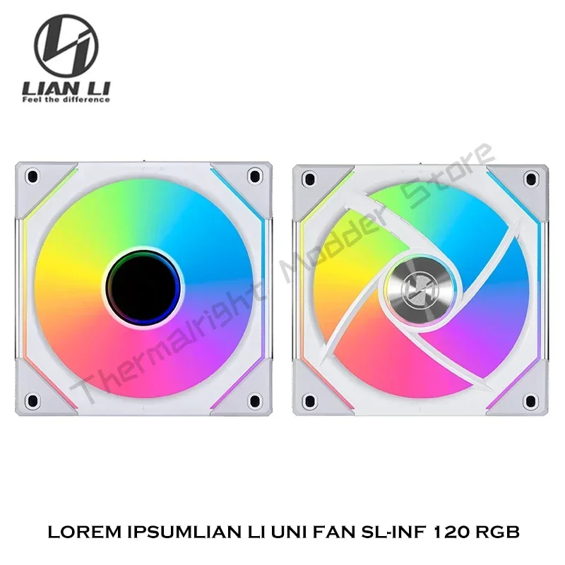 LIAN LI SL INF 120 Reverse/Forward UNI FAN SL-INF 12cm Mirror ARGB Fan 120 Reversed Blade Daisy-Chain Start/Stop Cableless