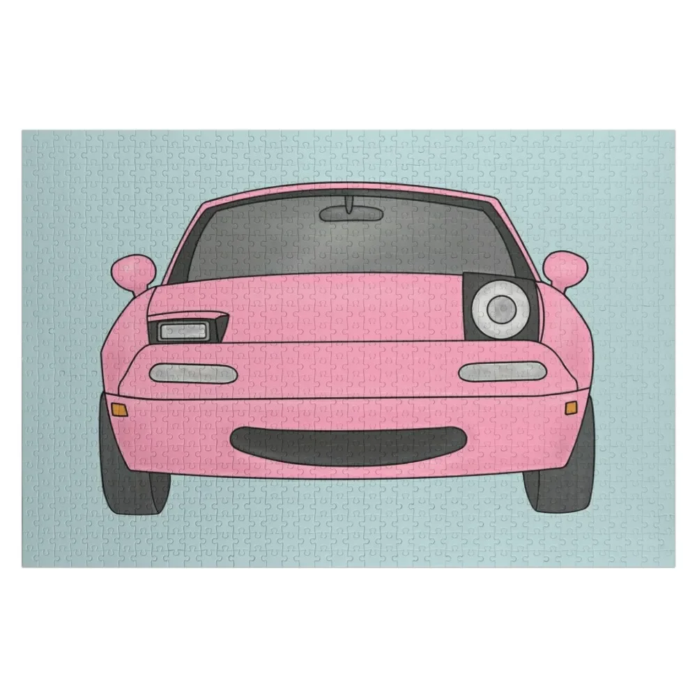 

Miata MX5 pink - wink Jigsaw Puzzle Personalized Gift With Photo Personalized Baby Toy Custom Wooden Name Puzzle