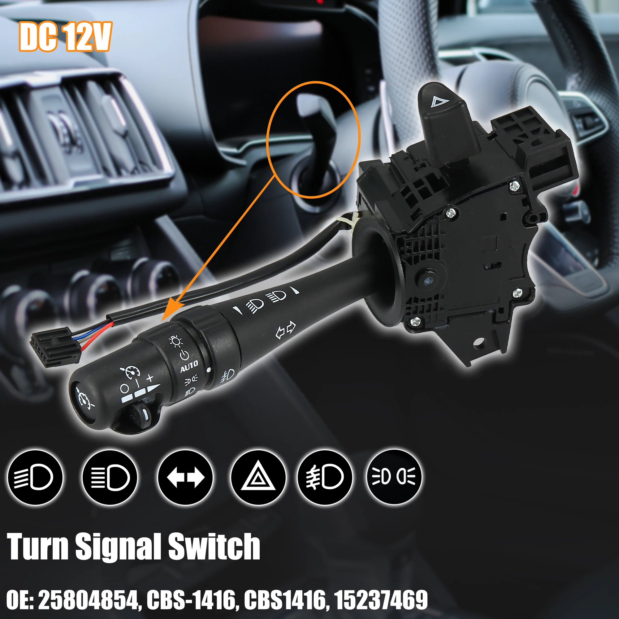 

X Autohaux Turn Signal Steering Column Switch Multifunction Indicator Combination Switch 25804854 for Pontiac Grand Prix 2006