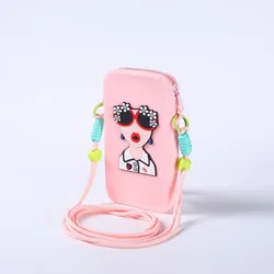 Chic Silicone Waterproof Crossbody Phone Bag with Large Capacity (Pink)