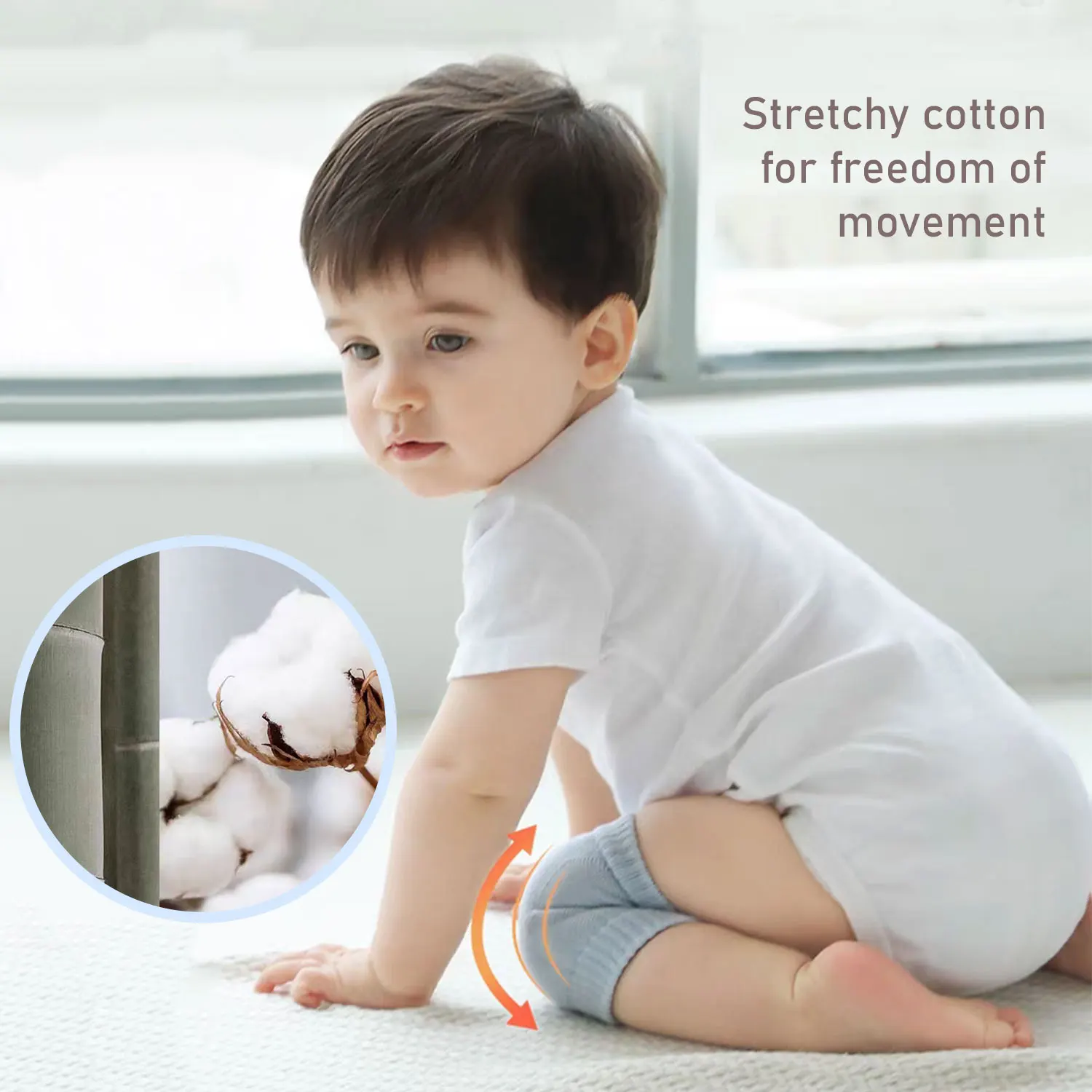 Description Picture 3 of itemKorean terry children's knee pads and elbow pads summer baby crawling sleeves dispensing non-slip crawling protective gear