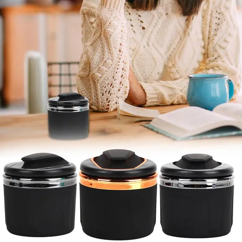 

Автомобильная пепельница, портативный бесдымный пепельница, большая емкость, мини-контейнер для мусора для транспортного средства, практичный плотный Контейнер для дома