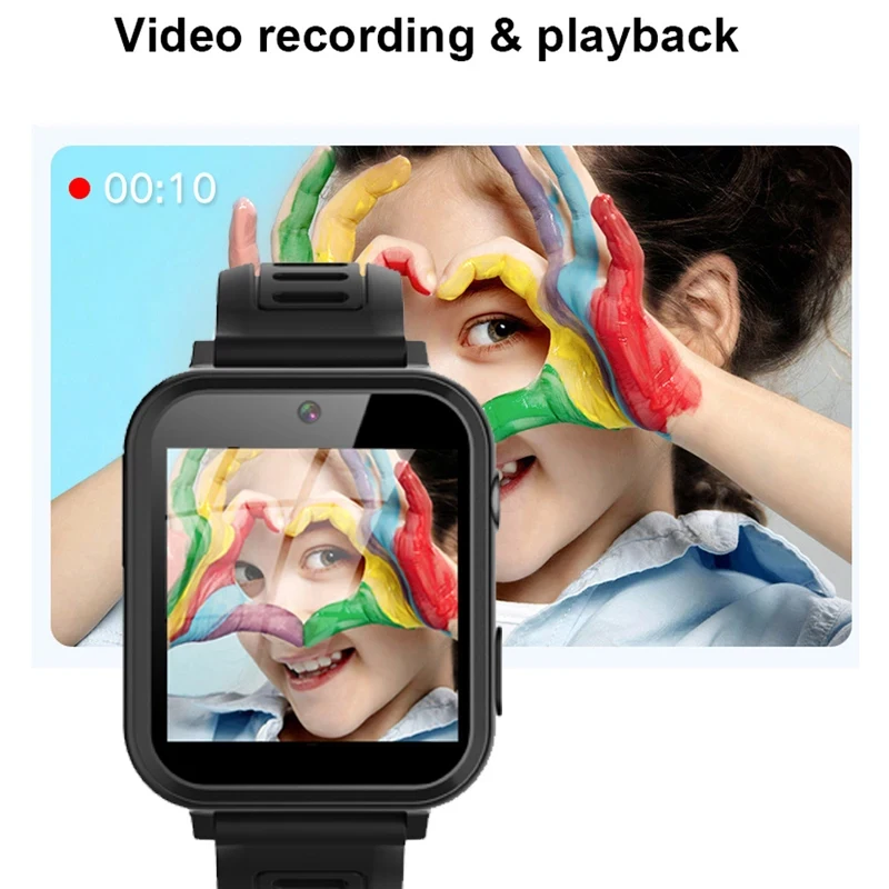 2026 New Children Smart Watch Alarm Clock LED Flashlight Waterproof Kids Watches Camera Take Photo Puzzle Games Smartwatch Girls 3