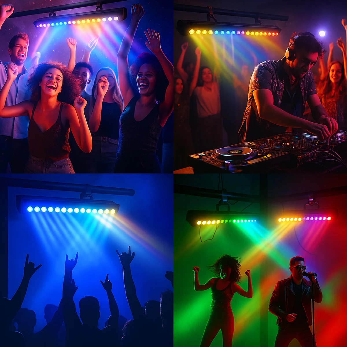 รูปสินค้า Dot Beam LED RGBW DMX แสงสีจัดงาน