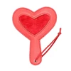 19cm Heart Shape Mini Paddle Riding Crops Flogger Horsewhips Spikes Leather Spanking Paddle Slapper Dressage Whips 3