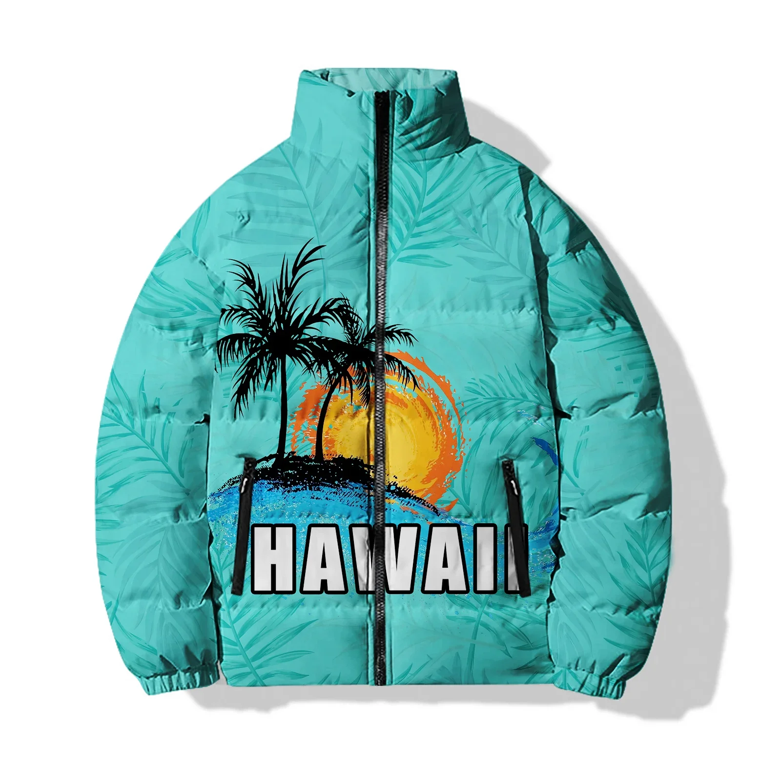 thumbnail image 1 of Abrigo de invierno para hombre, con algodón añadido y grueso, informal y versátil, ropa de invierno para hombre personalizada, de algodón estampado a la moda, 1 of 4
