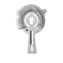 Elegant Black and Rose Gold Cocktail Strainer, Premium Stainless Steel Bar Accessory (SilverStrainer)