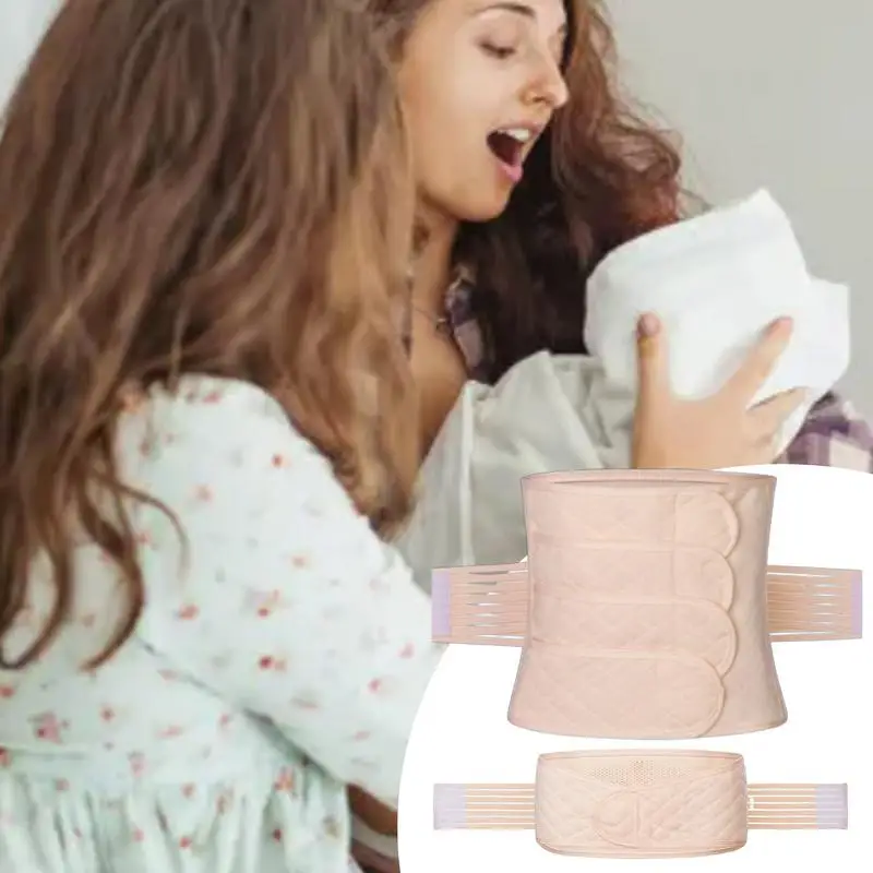 Postpartum Belly Band Adjustable Elastic Pregnancy After Birth Belly Abdominal Binder Wrap Shaper Tummy Shapewear Breathable