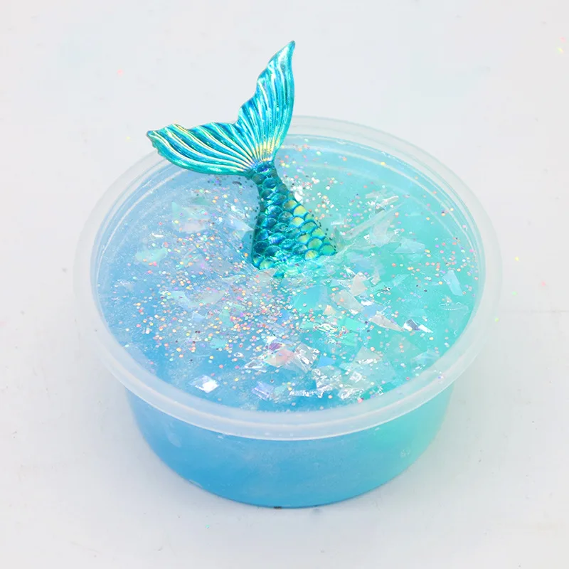 AZRtoys Slime Charms Mud - Beautiful Mermaid Tail Charms Mixing
