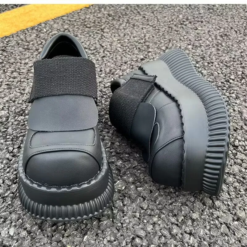 Japanese Doll Shoes Woman Small Thick-soled Shoe High Leather Shoes Big-toed Shoes Mary Jane Single Shoes Style Zapatos De Mujer 3