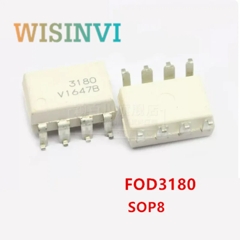 10 Stück FOD3150ASD FOD3150 3150A FOD3180SD FOD3180 3180 FOD3182SD FOD3182 3182 FOD3120 3120 FOD3184 314 SOP8 Optokoppler – Detail 3