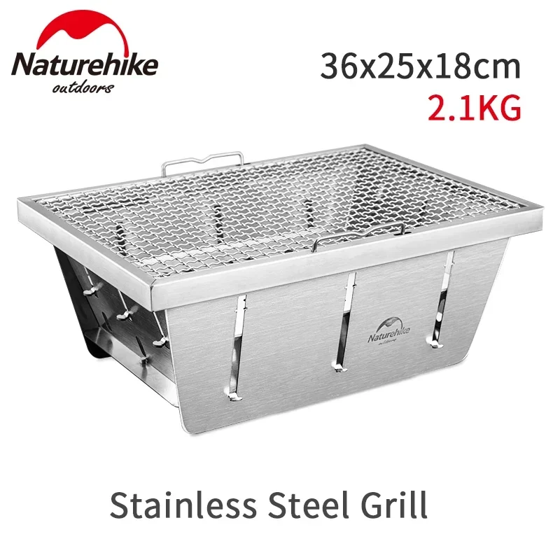 

Naturehike Charcoal Grill Barbecue Stove Firewood Heater Firepit Camping Cookware IGT Table Accessories Portable Stainless Steel