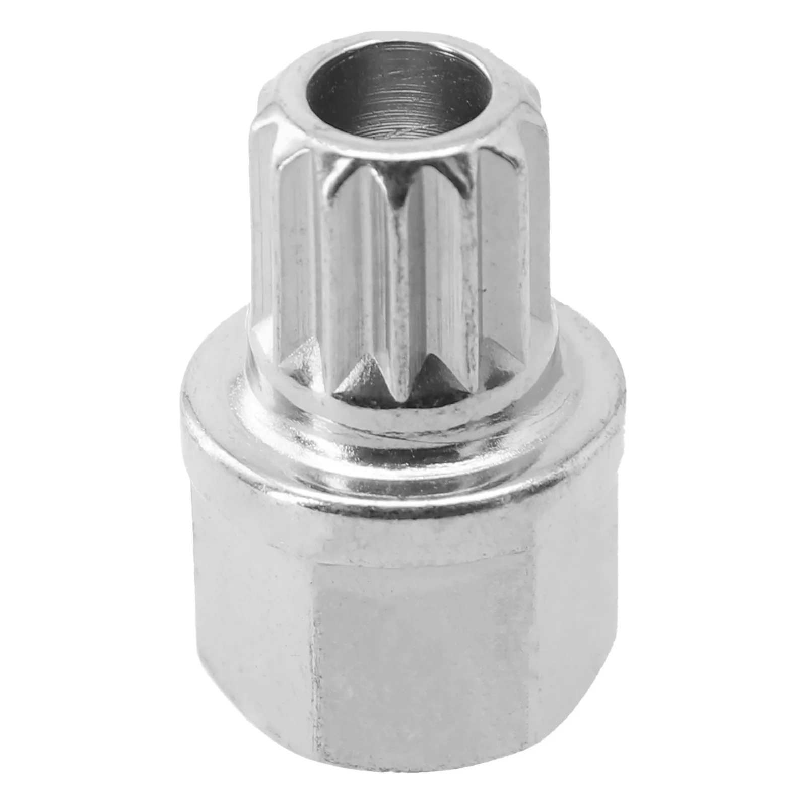 

Durable Wheel Lock Lug Nut Screw Removal Key Steel 1PC 1x 20x28mm 30/13PT Accessory Anti Theft Car Silver Tone