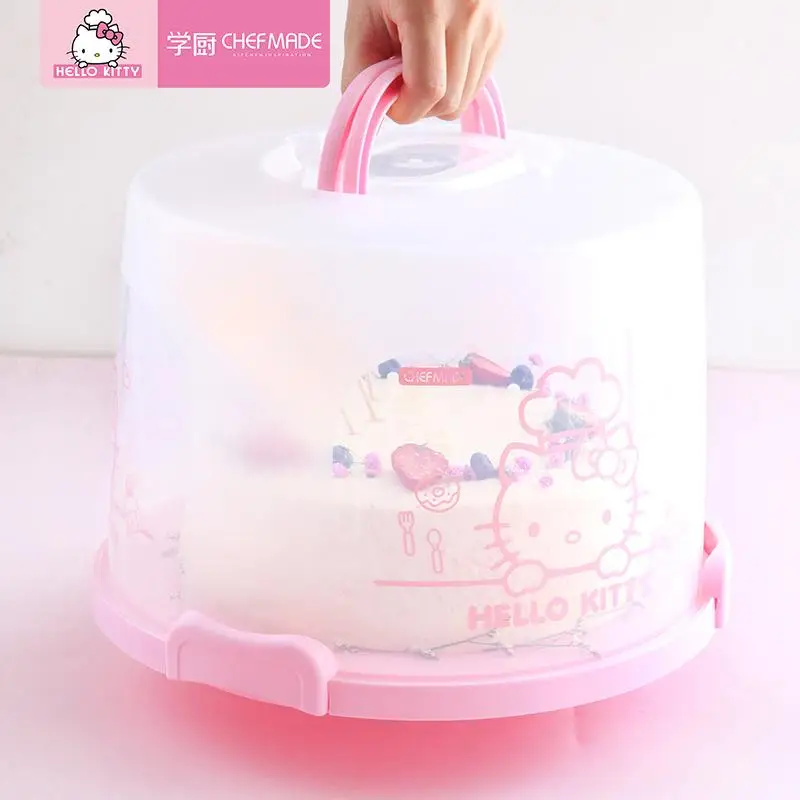 

Столовые приборы Sanrios Hello Kitty для выпечки с рисунком из мультфильма, милый пылезащитный чехол для закусок, аниме, домашняя закуска, женский подарок