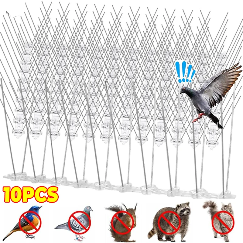 Outdoor Bird and Pest Repellent Spikes for Garden, Roof, and Balcony