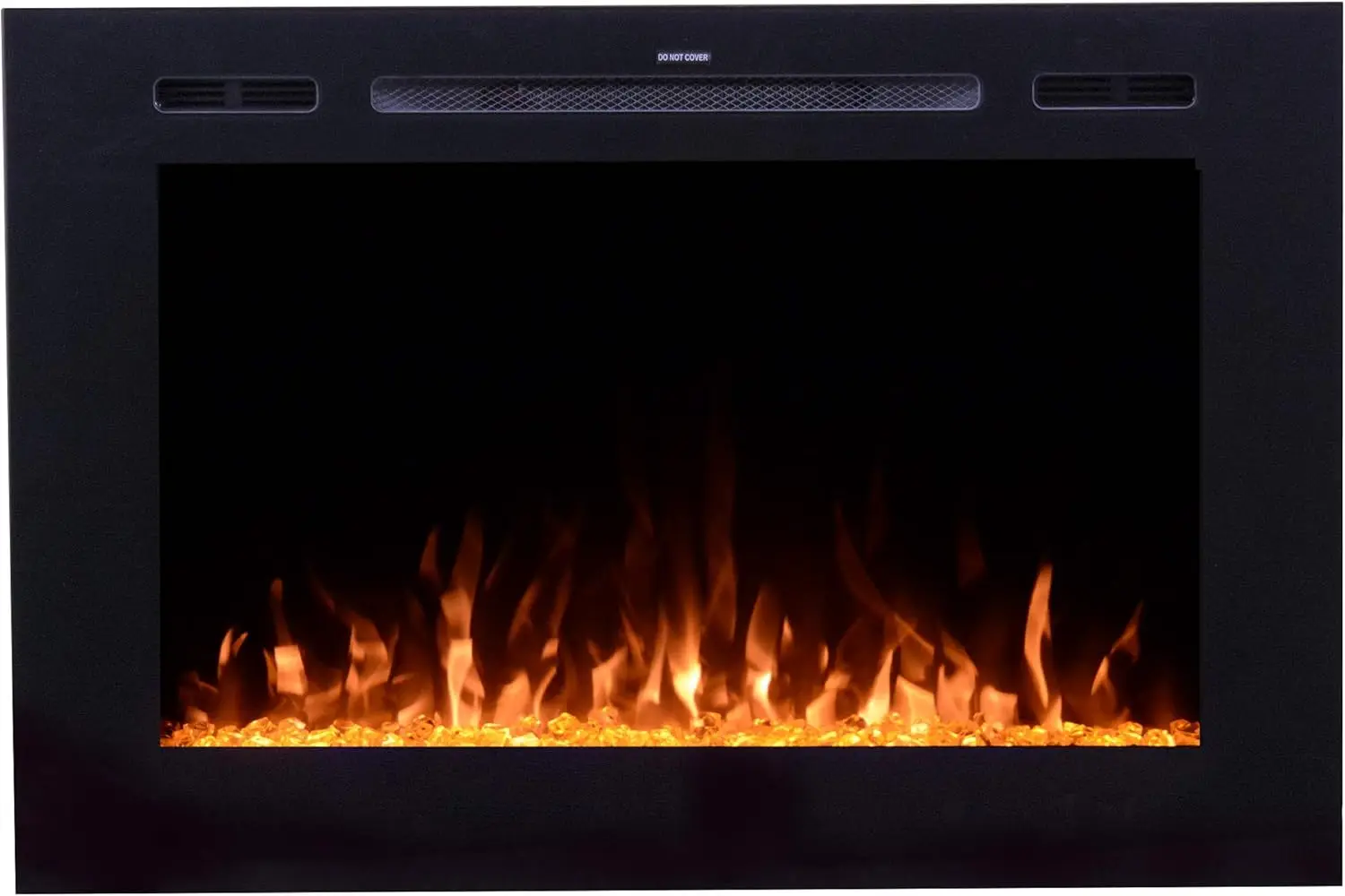 Smart Electric Fireplace-The Forte 40 Inch Recessed Mounted-30 Realistic Ember Color/Flame Options-1500W Heater w/Thermostat