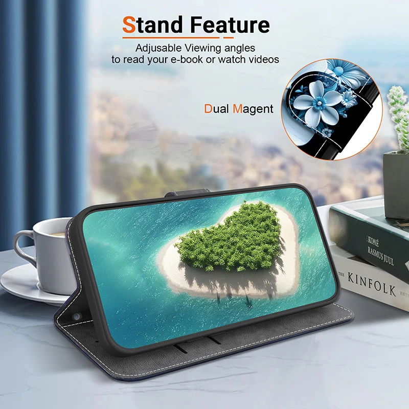 Luxury Wallet Stand Case with Magnetic Closure and Premium Protection
