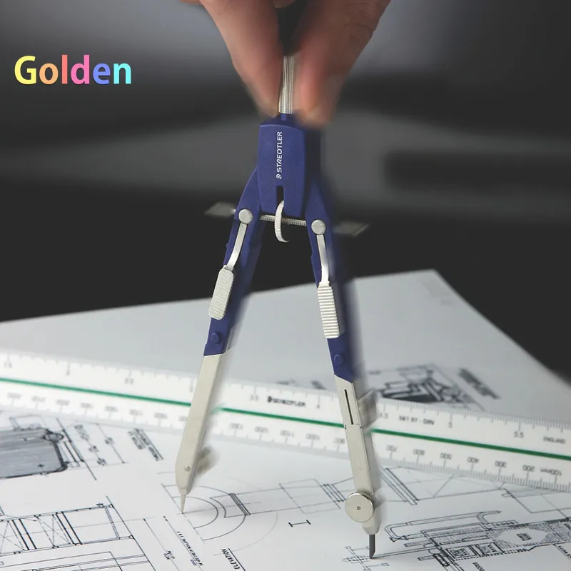 STAEDTLER 552 퀵액션 컴퍼스 - 학생과 엔지니어를 위한 내구성이 뛰어나고 휴대 가능한 드로잉 도구, 펜 홀더 정밀 드로잉