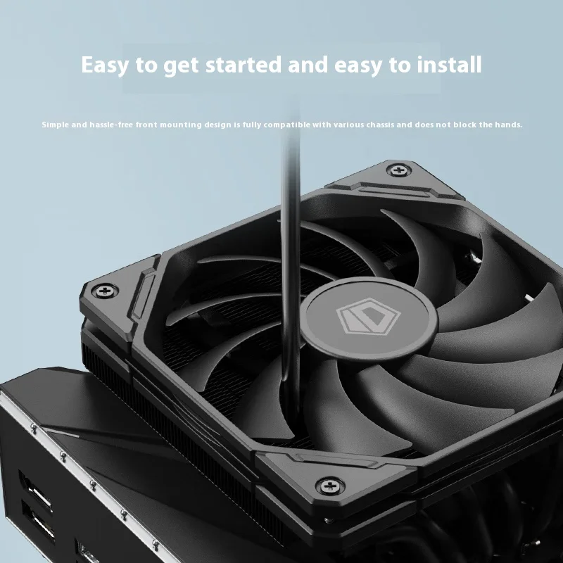 ALSEYE CPUクーラー 空冷 2ヒートパイプ ID-COOLING IS-67-XT 67mm ロープロファイルコンピュータ CPU